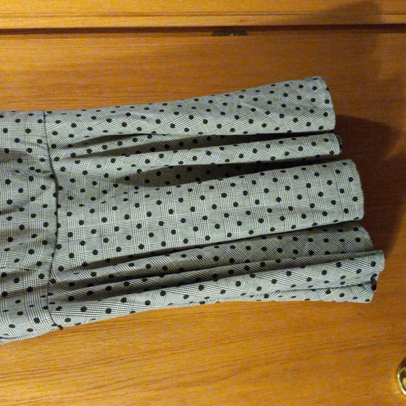 Womens Elle dress sleeveless black Polkadot fit & flair Sz 16 poly rayon spandex - Picture 4 of 9